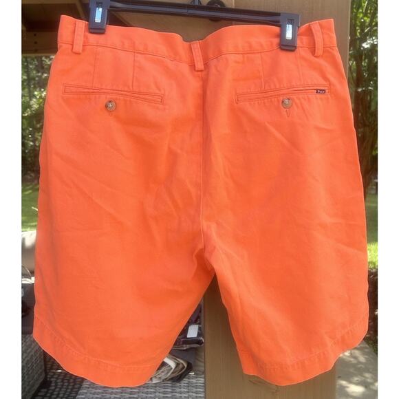 EUC Polo Ralph Lauren Men's Orange Classic Fit 9" Inseam Shorts Size 33 - Picture 2 of 7